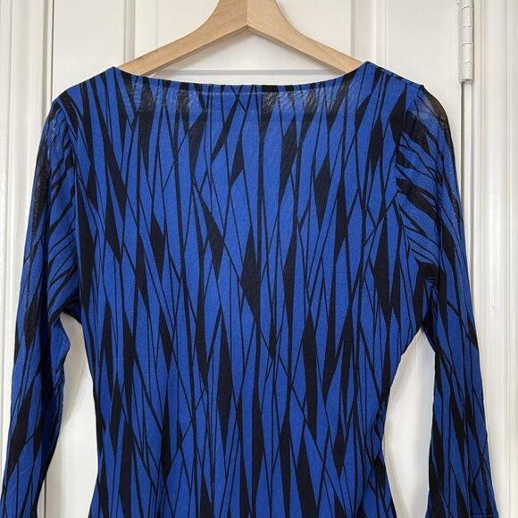 Y2k faux wrap mesh blouse - Picture 6 of 9